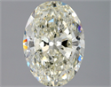 Natural Diamond 2.00 Carats, Oval with  Cut, K Color, SI2 Clarity and Certified by HRD