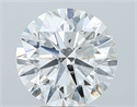 Natural Diamond 3.02 Carats, Round with Excellent Cut, H Color, SI2 Clarity and Certified by GIA