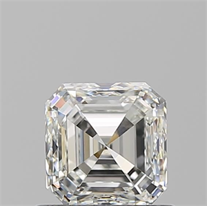 Picture of Natural Diamond 0.91 Carats, Asscher with  Cut, I Color, VVS2 Clarity and Certified by GIA