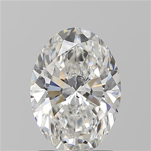 Picture of Natural Diamond 1.72 Carats, Oval with  Cut, F Color, I1 Clarity and Certified by GIA