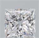 Natural Diamond 1.06 Carats, Princess with  Cut, E Color, VVS2 Clarity and Certified by GIA