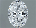 Natural Diamond 1.00 Carats, Oval with  Cut, D Color, VVS1 Clarity and Certified by GIA