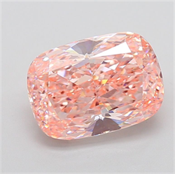 Picture of Lab Grown Diamond 6.03 Carats, CUSHION MODIFIED with  Cut, Fancy Vivid Pink Color, VVS2 Clarity and Certified by IGI