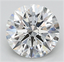 Lab Grown Diamond 5.38 Carats, Round with Ideal Cut, D Color, VVS2 Clarity and Certified by IGI