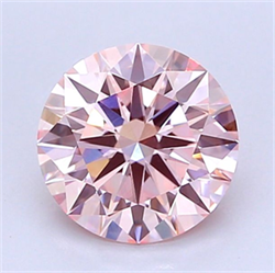 Picture of Lab Grown Diamond 1.60 Carats, Round with Ideal Cut, Fancy Intense Pink Color, VVS2 Clarity and Certified by IGI