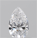 Natural Diamond 0.50 Carats, Pear with  Cut, D Color, VS2 Clarity and Certified by GIA