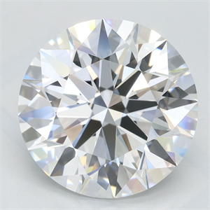 Picture of Lab Grown Diamond 3.71 Carats, Round with Excellent Cut, D Color, VVS1 Clarity and Certified by GIA