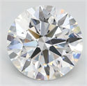 Lab Grown Diamond 3.00 Carats, Round with Ideal Cut, D Color, IF Clarity and Certified by IGI
