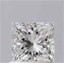 Natural Diamond 0.89 Carats, Princess with  Cut, E Color, VS1 Clarity and Certified by GIA
