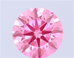 Picture of Lab Grown Diamond 1.58 Carats, Round with Ideal Cut, Fancy Vivid Pink Color, VS1 Clarity and Certified by IGI