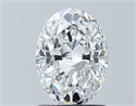 Natural Diamond 1.20 Carats, Oval with  Cut, E Color, VS2 Clarity and Certified by GIA