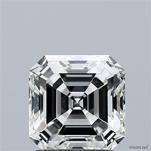 Picture of Natural Diamond 1.52 Carats, Asscher with  Cut, J Color, VS2 Clarity and Certified by GIA