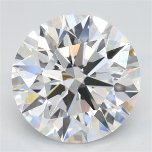 Picture of Lab Grown Diamond 3.13 Carats, Round with Ideal Cut, D Color, VVS1 Clarity and Certified by IGI