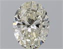Natural Diamond 1.51 Carats, Oval with  Cut, K Color, SI1 Clarity and Certified by GIA