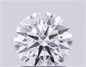 Lab Grown Diamond 1.05 Carats, Round with Ideal Cut, D Color, VVS2 Clarity and Certified by IGI