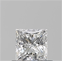 Natural Diamond 0.55 Carats, Princess with  Cut, F Color, VVS1 Clarity and Certified by GIA
