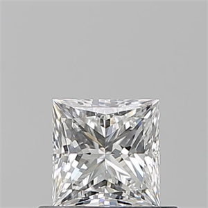 Picture of Natural Diamond 0.55 Carats, Princess with  Cut, F Color, VVS1 Clarity and Certified by GIA