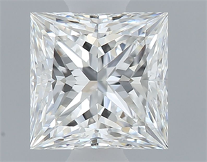 Picture of Natural Diamond 0.55 Carats, Princess with  Cut, G Color, VVS2 Clarity and Certified by GIA