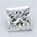 Natural Diamond 1.57 Carats, Princess with  Cut, J Color, SI1 Clarity and Certified by GIA