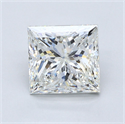 Diamante Natural 3.01 quilates, Princesa , Color H, claridad SI1 y certificado GIA