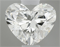 Natural Diamond 0.43 Carats, Heart with  Cut, H Color, IF Clarity and Certified by GIA