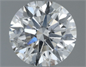 Natural Diamond 1.02 Carats, Round with Excellent Cut, H Color, I1 Clarity and Certified by GIA