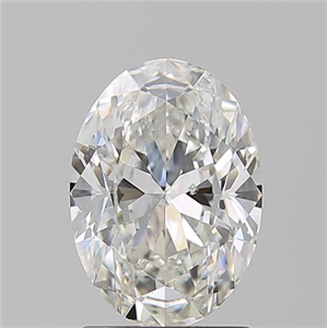 Picture of Natural Diamond 1.70 Carats, Oval with  Cut, H Color, SI2 Clarity and Certified by GIA