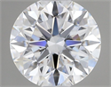 Lab Grown Diamond 1.05 Carats, Round with Ideal Cut, D Color, VVS2 Clarity and Certified by IGI