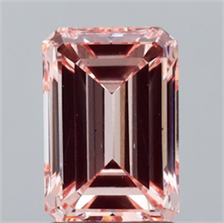 Picture of Lab Grown Diamond 1.99 Carats, Emerald with  Cut, Fancy Pink Color, VS2 Clarity and Certified by IGI