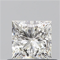 Natural Diamond 0.60 Carats, Princess with  Cut, H Color, VVS2 Clarity and Certified by GIA