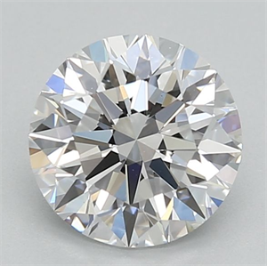 Picture of Lab Grown Diamond 1.02 Carats, Round with Ideal Cut, D Color, VVS2 Clarity and Certified by IGI