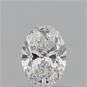 Natural Diamond 0.56 Carats, Oval with  Cut, D Color, VVS2 Clarity and Certified by GIA
