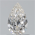 Natural Diamond 0.70 Carats, Pear with  Cut, H Color, VVS1 Clarity and Certified by GIA