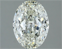 Natural Diamond 1.50 Carats, Oval with  Cut, I Color, VS2 Clarity and Certified by IGI