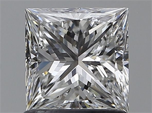 Picture of Natural Diamond 1.00 Carats, Princess with  Cut, E Color, VS2 Clarity and Certified by GIA