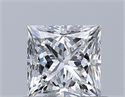 Natural Diamond 0.56 Carats, Princess with  Cut, F Color, VVS2 Clarity and Certified by GIA