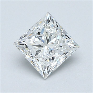 Foto Diamante Natural 1.01 quilates, Princesa , Color E, claridad VS2 y certificado GIA de