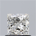 Natural Diamond 0.73 Carats, Princess with  Cut, I Color, VVS2 Clarity and Certified by GIA