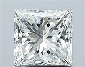 Picture of Natural Diamond 1.01 Carats, Princess with  Cut, H Color, VS2 Clarity and Certified by GIA