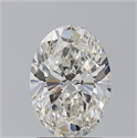 Natural Diamond 2.22 Carats, Oval with  Cut, H Color, VS2 Clarity and Certified by GIA
