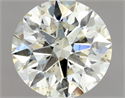 Natural Diamond 1.30 Carats, Round with Excellent Cut, M Color, SI2 Clarity and Certified by HRD