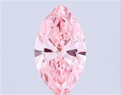 Picture of Lab Grown Diamond 12.01 Carats, Marquise with  Cut, Fancy Vivid Pink Color, VVS2 Clarity and Certified by IGI