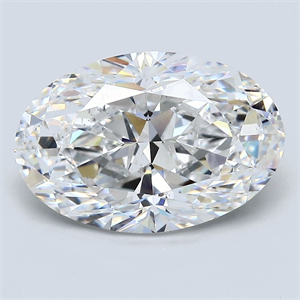 Picture of Natural Diamond 5.16 Carats, Oval with  Cut, E Color, SI1 Clarity and Certified by GIA