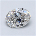 Natural Diamond 1.50 Carats, Oval with  Cut, G Color, SI2 Clarity and Certified by GIA