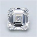 Natural Diamond 1.28 Carats, Asscher with  Cut, F Color, VS2 Clarity and Certified by GIA