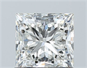 Natural Diamond 1.02 Carats, Princess with  Cut, I Color, VVS2 Clarity and Certified by GIA