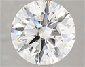 Lab Grown Diamond 3.07 Carats, Round with Ideal Cut, E Color, VS1 Clarity and Certified by IGI