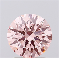 Picture of Lab Grown Diamond 1.77 Carats, Round with Ideal Cut, Fancy Intense Pink Color, VS1 Clarity and Certified by IGI