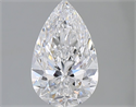 Natural Diamond 1.80 Carats, Pear with  Cut, D Color, VVS1 Clarity and Certified by GIA