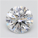 Lab Grown Diamond 3.70 Carats, Round with Ideal Cut, G Color, IF Clarity and Certified by IGI